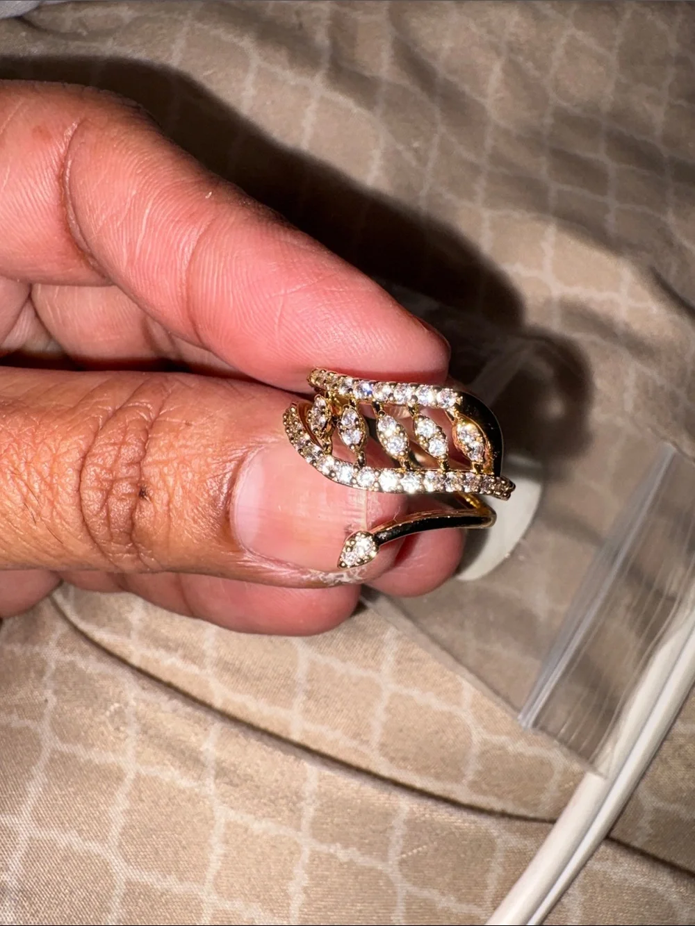 Gold Crystal Pavé Wrap Ring - Women Jewelry